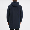 Parka déperlante doublée à capuche bleu foncé homme