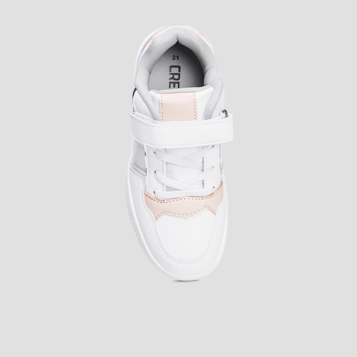 Tennis basses à scratchs Creeks Iconic blanc fille