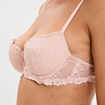 Soutien-gorge corbeille en dentelle rose clair femme