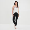 D&eacute;bardeur encolure brod&eacute;e coton Liberto blanc femme