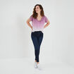 T-shirt manches courtes col en V Creeks parme femme