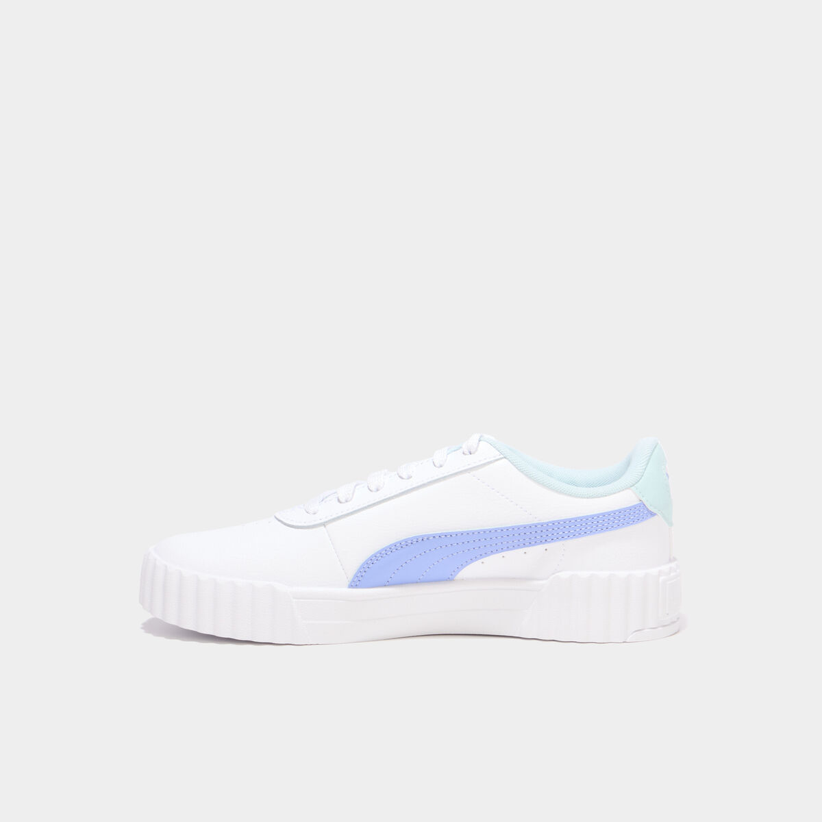Tennis basses en cuir Puma Carina 3.0 bleu violet fille