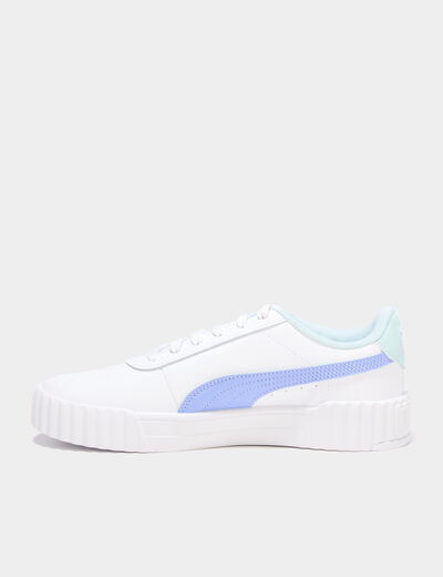 Tennis basses en cuir Puma Carina 3.0 bleu violet fille