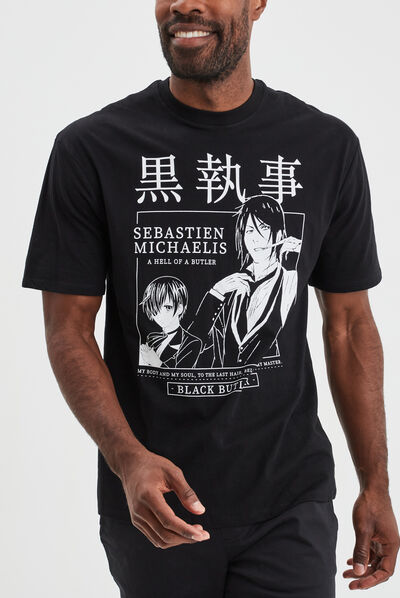 T-shirt manches courtes Black Butler noir homme