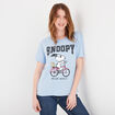 T-shirt manches courtes Snoopy bleu femme