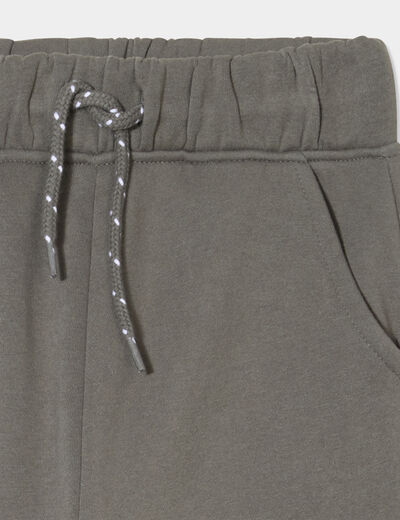 Pantalon de jogging taille élastiquée vert kaki garçon