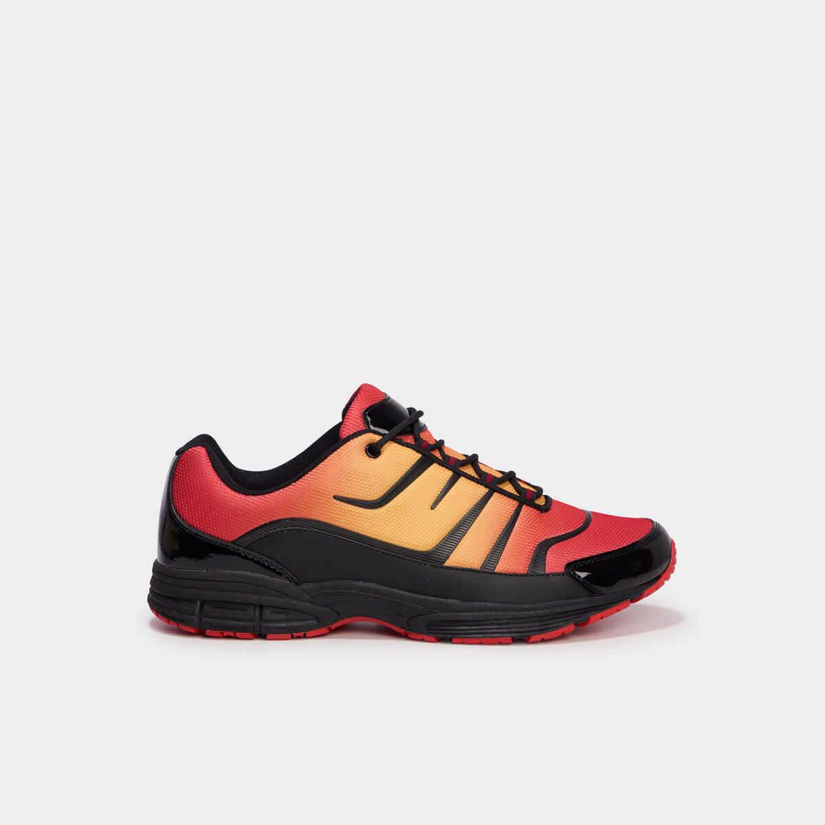 Running &agrave; lacets semelle &eacute;paisse orange fonc&eacute; homme
