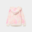 Sweat zipp&eacute; &agrave; capuche beige fille