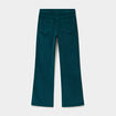 Tregging flare stretch effet velours vert fonc&eacute; fille