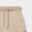 Short cargo molleton taille &eacute;lastiqu&eacute;e gris fonc&eacute; gar&ccedil;on