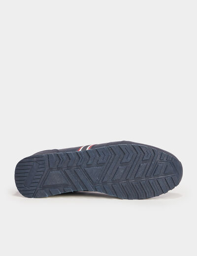 Baskets running à lacets bleu marine homme