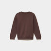 Sweat oversize col rond manches longues marron fonc&eacute; gar&ccedil;on