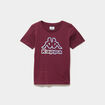 T-shirt manches courtes coton Kappa bordeaux fille