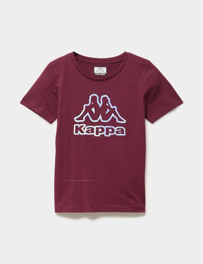 T-shirt manches courtes coton Kappa bordeaux fille
