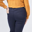 Pantalon slim taille haute et élastiquée bleu marine femme grande taille