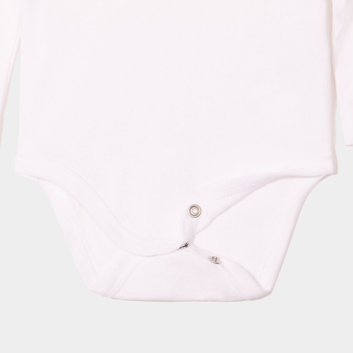 Lot 5 bodies US coton manches longues gris clair bébé