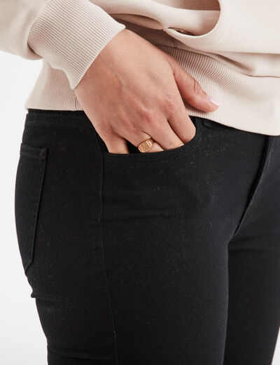Pantalon slim taille standard noir femme