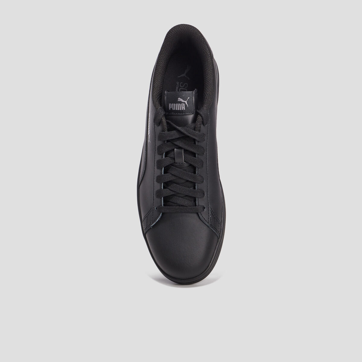 Tennis à lacets en cuir Puma Smash noir homme