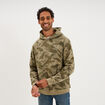 Sweat hoodie &agrave; capuche molleton vert kaki homme