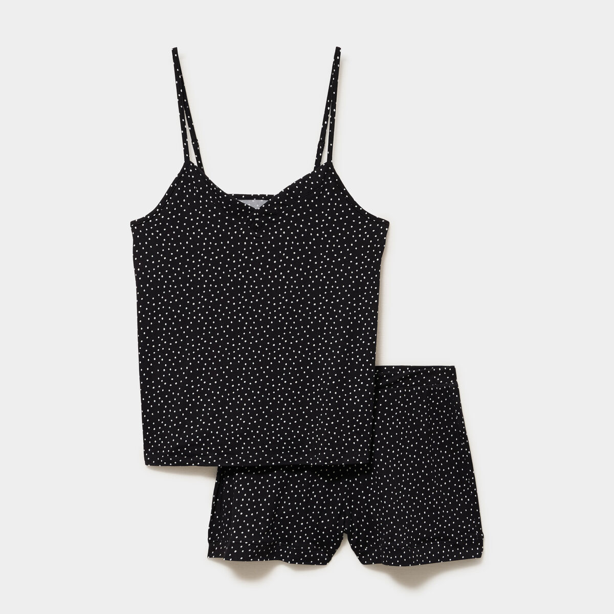 Ensemble pyjama short et d&eacute;bardeur noir femme
