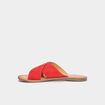Mules brides croisées en cuir Kickers rouge femme
