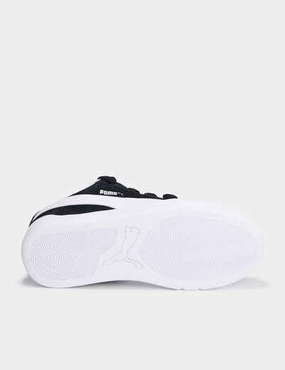Tennis basses à lacets en cuir Puma noir garçon