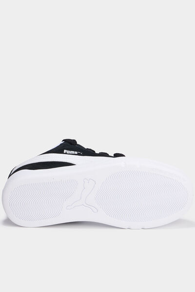 Tennis basses &agrave; lacets en cuir Puma noir gar&ccedil;on