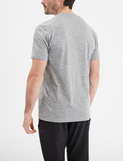 T-shirt technique outdoor léger Trappeur gris clair homme