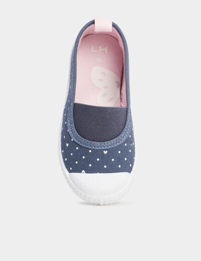 Ballerines en toile bleu marine fille