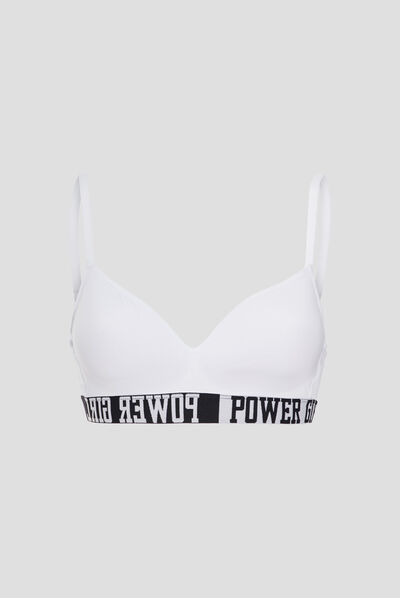 Soutien-gorge triangle microfibre blanc femme