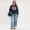 Sweat manches longues Tic et Tac bleu marine femme
