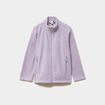 Gilet effet polaire zipp&eacute; col montant mauve fille