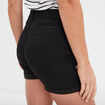 Short en jean slim noir femme