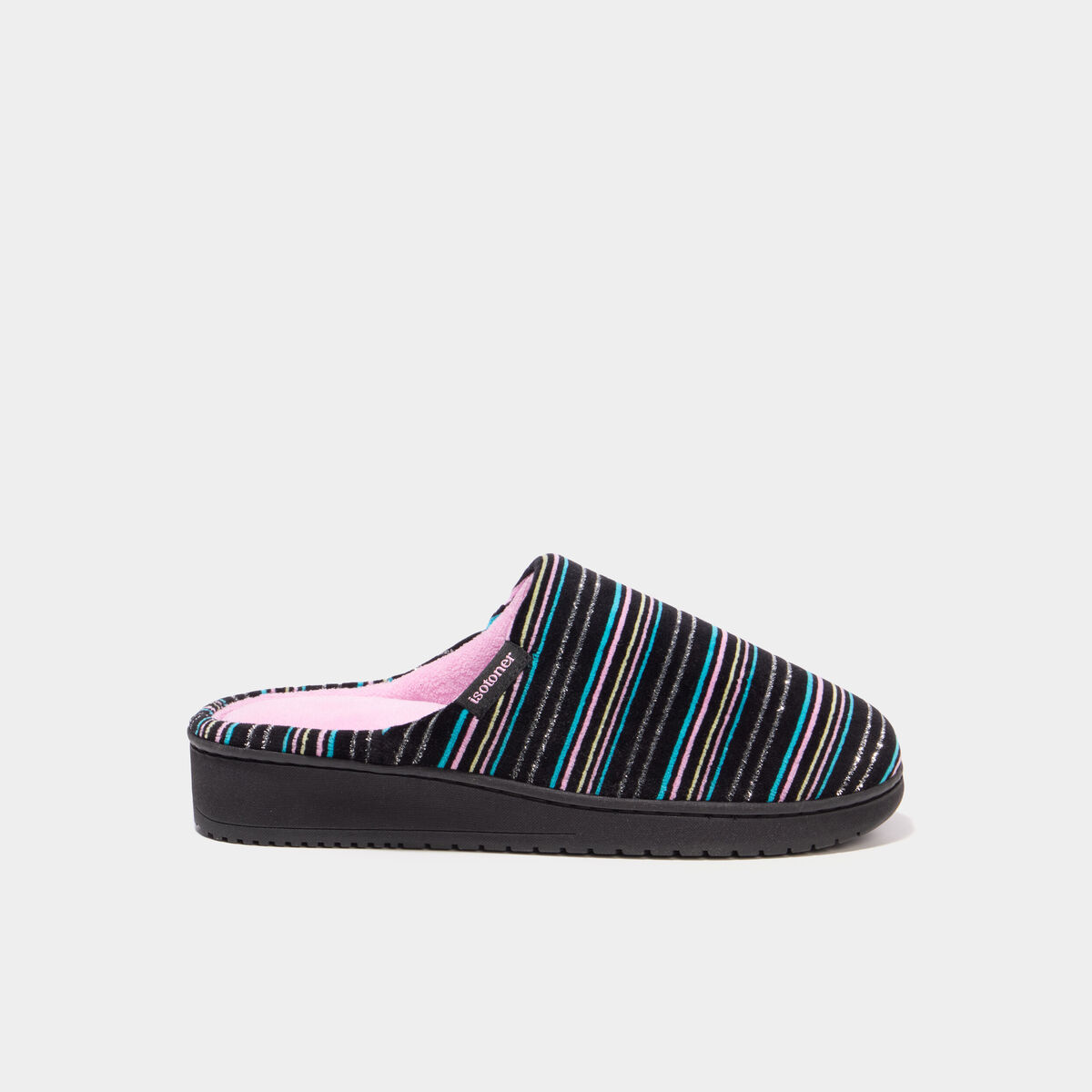 Chaussons mules lavables Isotoner vert turquoise femme