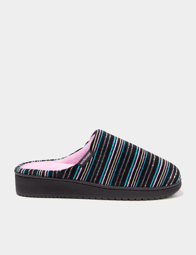 Chaussons mules lavables Isotoner vert turquoise femme