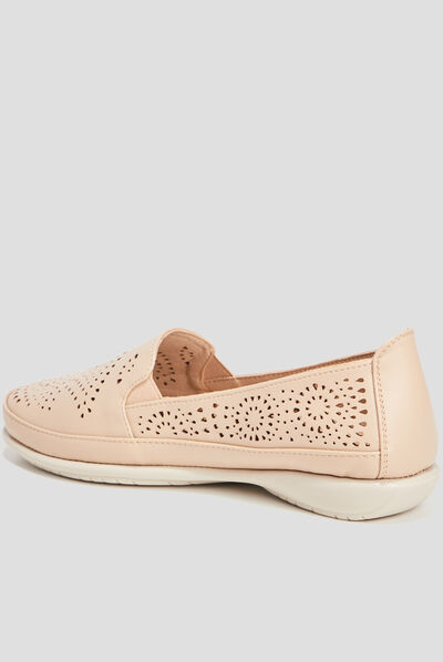 Mocassins perforées sable femme