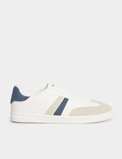 Tennis basses &agrave; lacets blanc homme