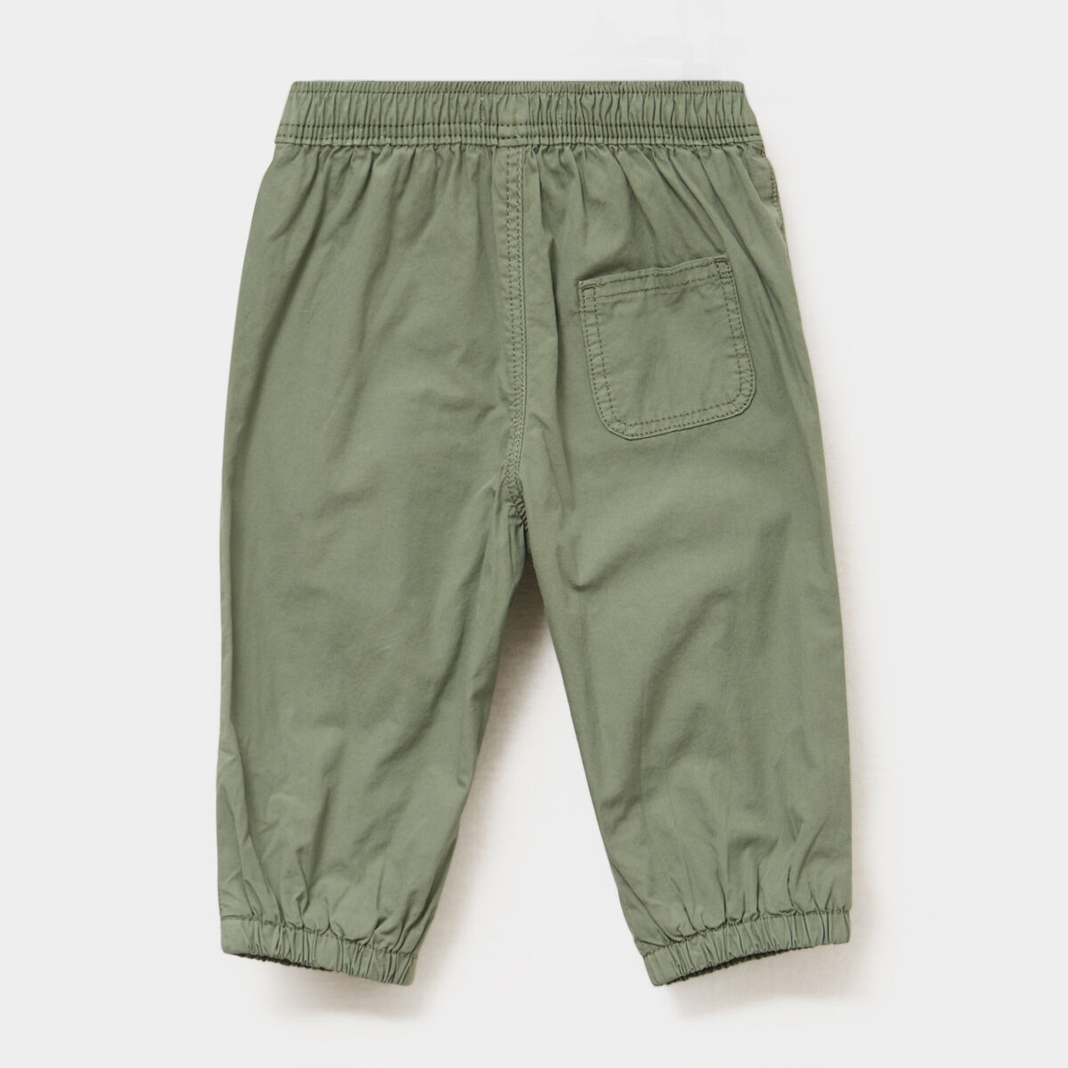 Pantalon jogger doubl&eacute; coton vert kaki b&eacute;b&eacute; gar&ccedil;on