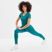 Legging taille élastiquée vert émeraude femme