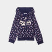 Sweat zippé à capuche Creeks bleu marine fille