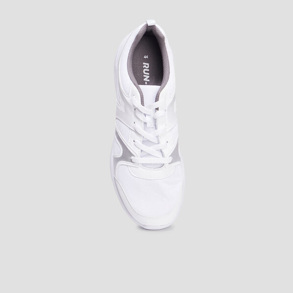 Baskets running à lacets blanc homme