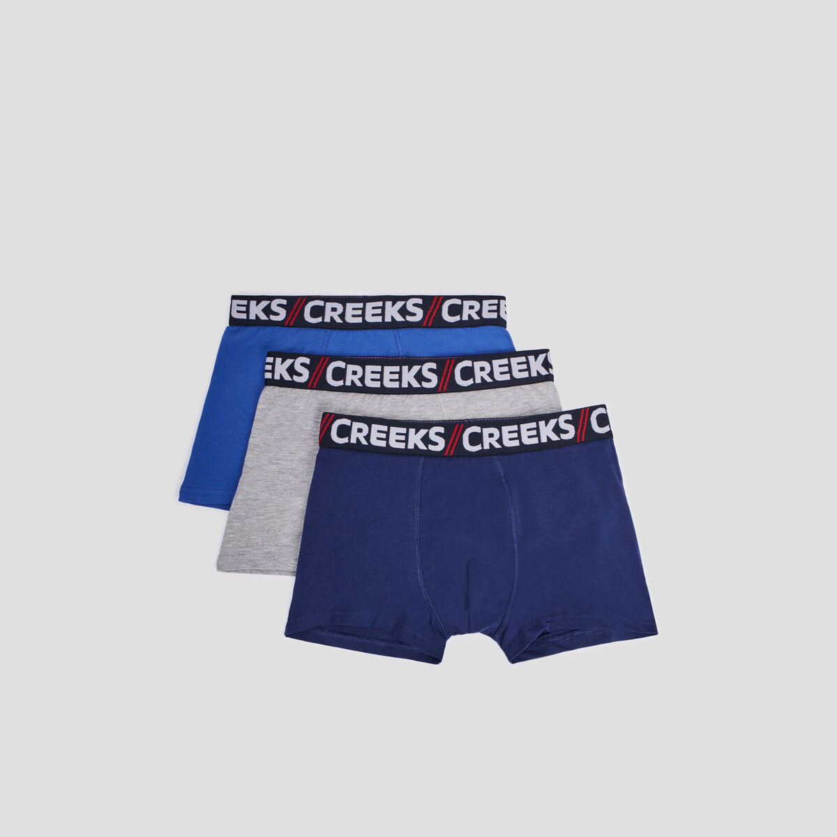 Lot 3 boxers coton Creeks bleu homme