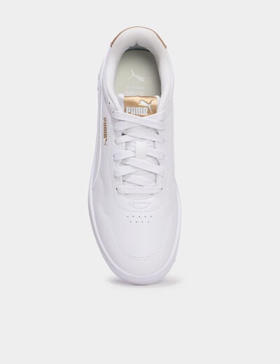 Baskets &agrave; lacets Puma COURT LALLY jaune or femme
