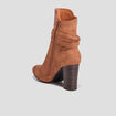 Bottines à talons à brides marron femme