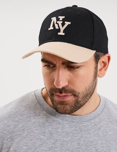 Casquette coton noir homme