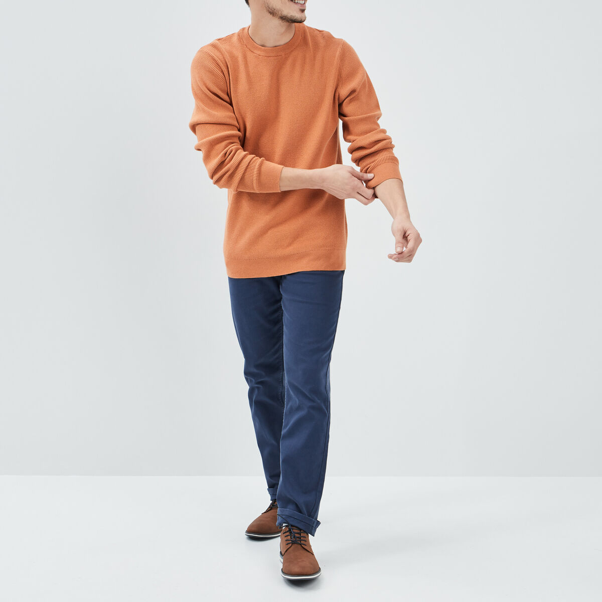 Pantalon regular bleu homme