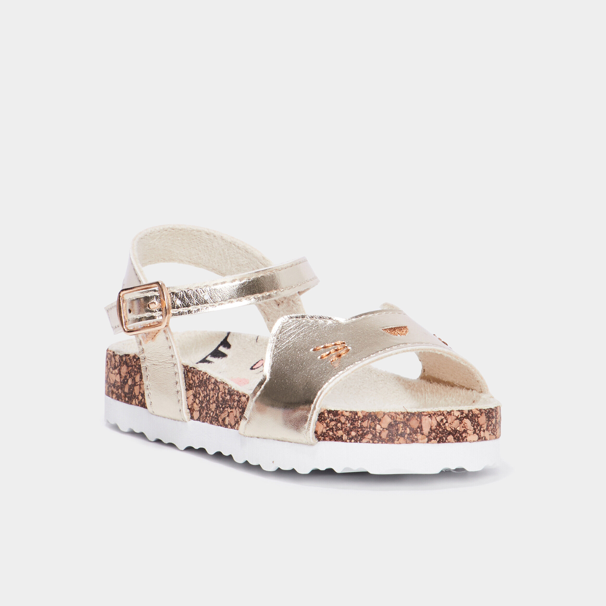Sandales métallisées jaune or bébé fille CREEKS