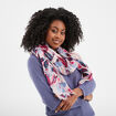 Foulard motif floral rose clair femme