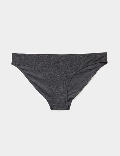 Culotte microfibre sans coutures gris femme