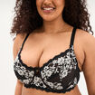 Soutien-gorge embo&icirc;tant dentelle noir femme grande taille